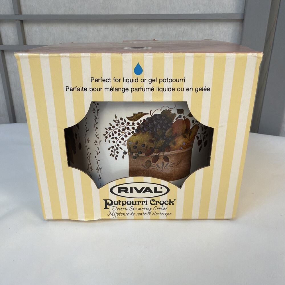 Vintage Rival Potpourri Crock With Original Box - Cottagecore - Grannycore